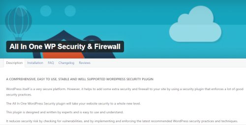 All In One WP Security & Firewall